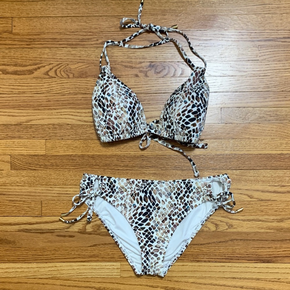 La Blanca swimsuit - leopard print bikini set wild whispers size 6